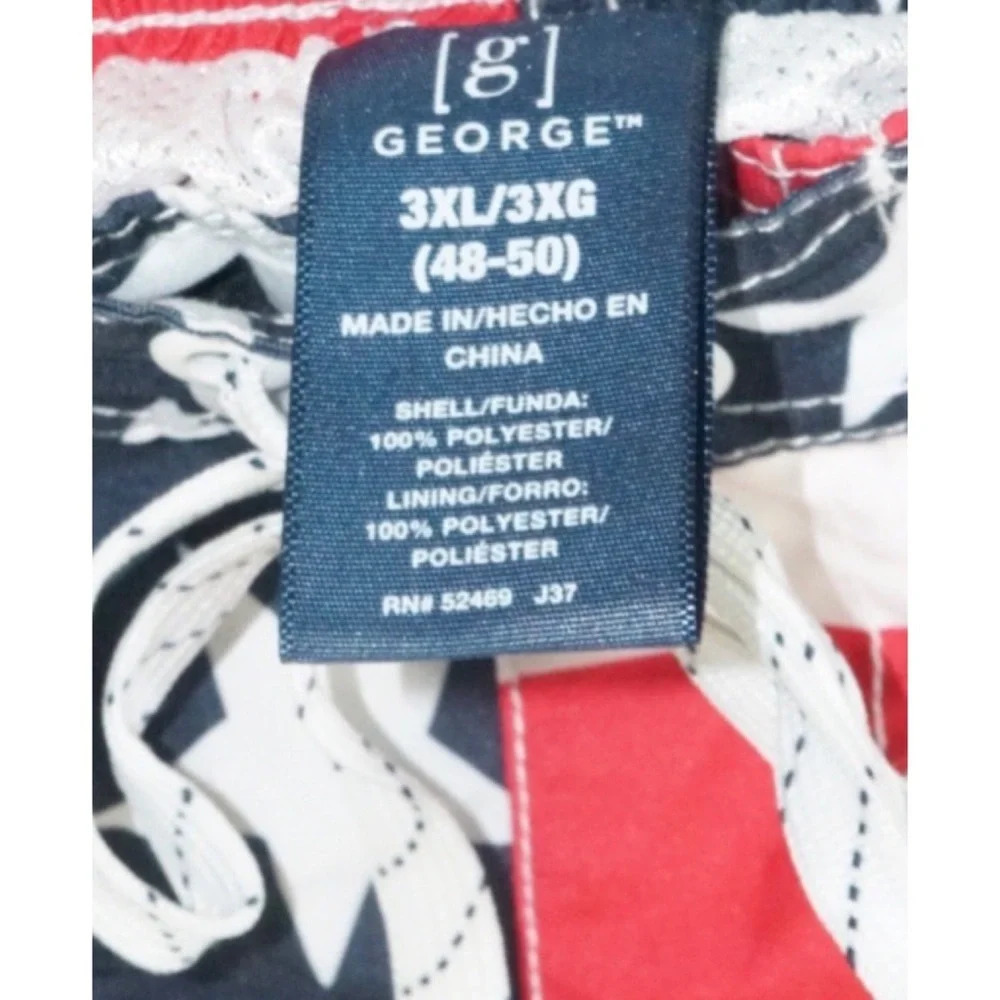 American Flag Patriot Print Board Shorts XXXL 50 - Picture 5 of 7